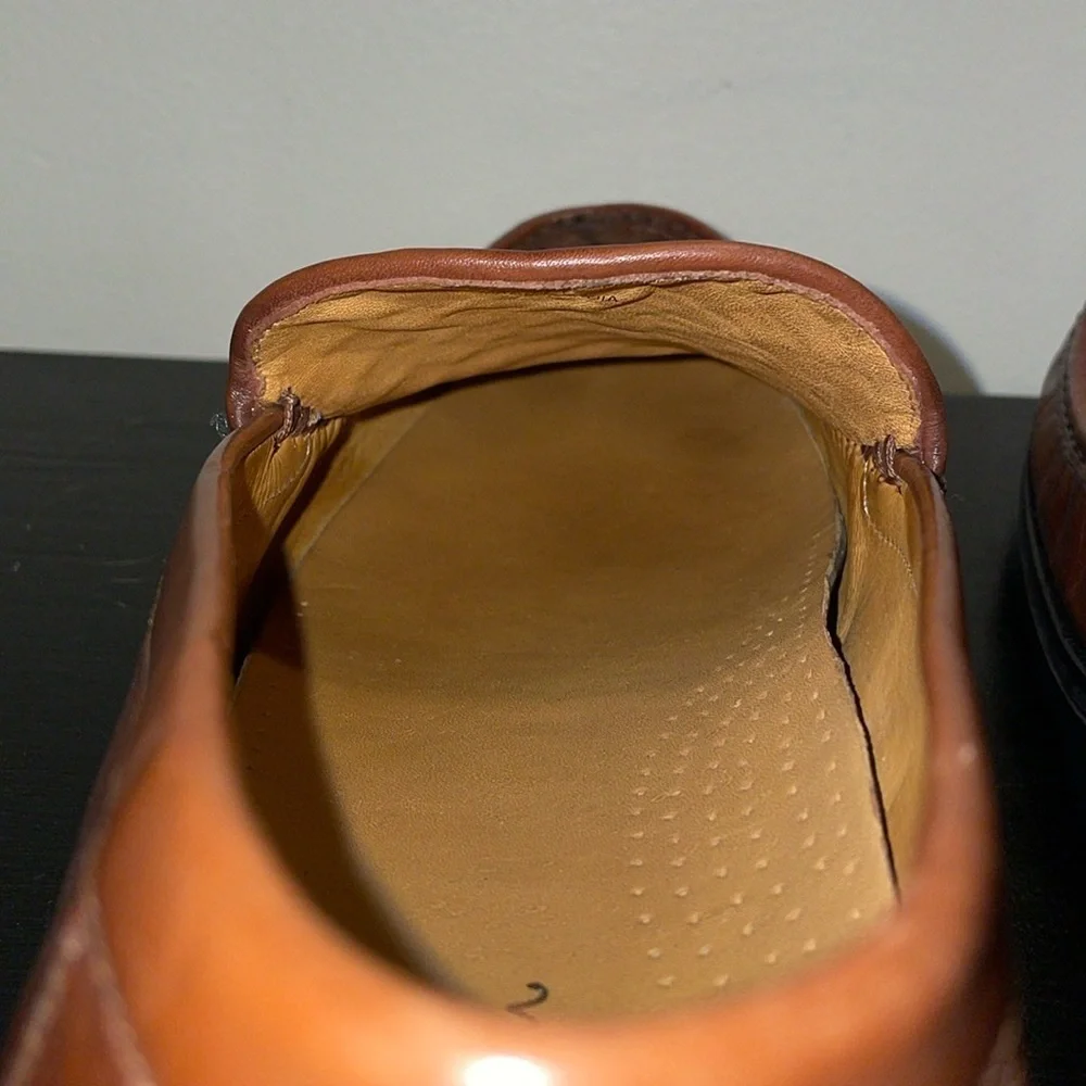 Cole Haan Slip on Dress Shoe with basket weave tongue.  Men's Size 13.‎  Leather